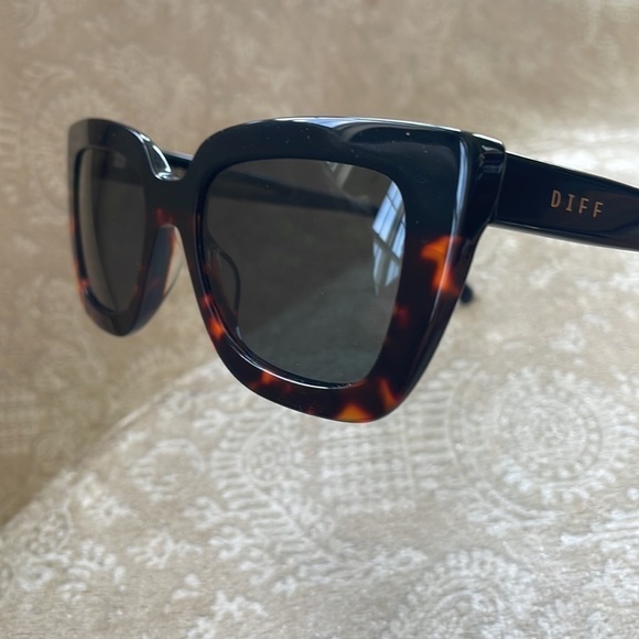 Brand New Diff Eyewear Runi Black Tortoise Grey Polarized Cat Eye Sunglasses main image 12